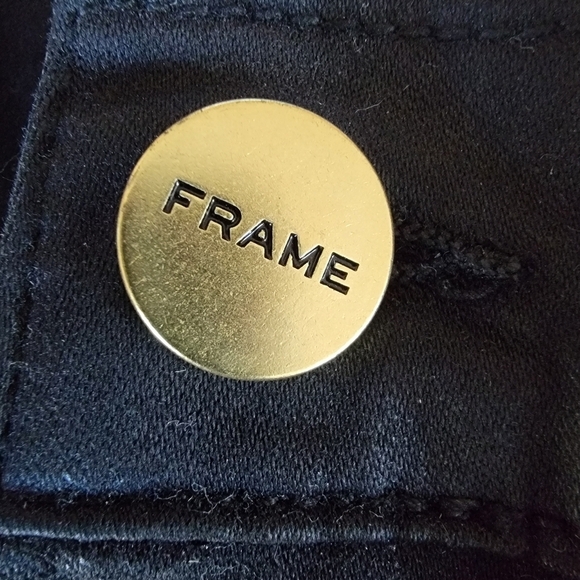 FRAME Le High Skinny Coated Noir Coated Jeans NWT 31 - Picture 12 of 14